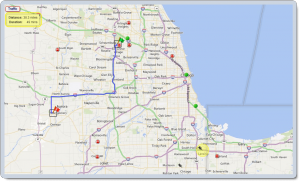 FleetTraks Route planner with border